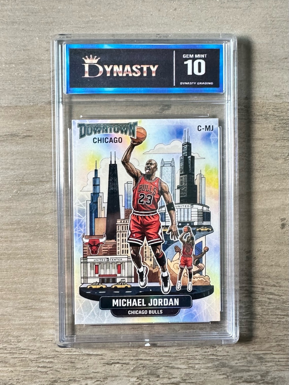 Michael Jordan Downtown #C-MJ Gem Mint 10 Novelty Basketball Card. Chicago Bulls
